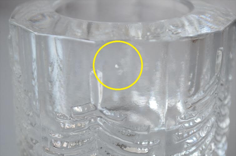 iittala イッタラ Kuusi キャンドルホルダー L もみの木モチーフ クーシ Jorma Vennola ガラス 燭台 ローソク立て 北欧 フィンランド アンティーク_251027