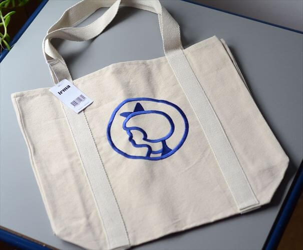 デッドストック 未使用品 デンマーク Irma キャンバス トートバッグ 生成り ホワイト 白 エコバッグ イヤマちゃん 北欧