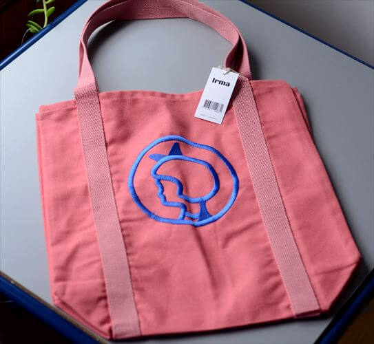 デッドストック 未使用品 デンマーク Irma キャンバス トートバッグ カーキグリーン ミリタリー エコバッグ イヤマちゃん 北欧