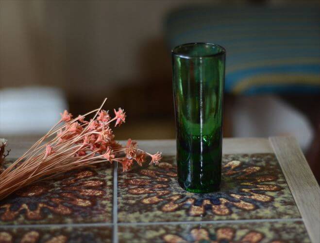 フィンランド製 iittala Loyto ガラスベース Erkki Vesanto イッタラ 花瓶 グリーン 北欧グラス ヴィンテージ アンティーク