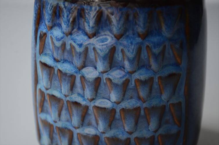 デンマーク製 SOHOLM 花瓶 Einar Johansen ネイビー 北欧 花器 スーホルム 一輪挿し フラワーベース アンティーク_251112