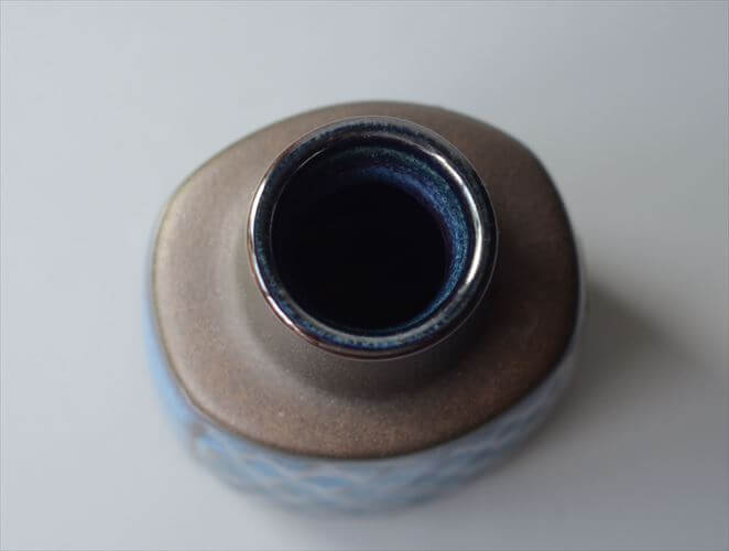 デンマーク製 SOHOLM 花瓶 Einar Johansen ネイビー 北欧 花器 スーホルム 一輪挿し フラワーベース アンティーク_251112