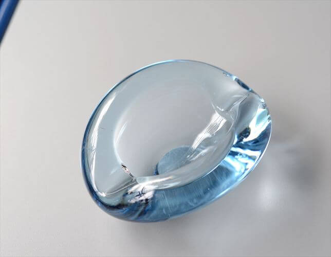 デンマーク製 Holmegaard Per Lutken トレー 10x11cm ホルムガード ガラス皿 トレイ 北欧 ヴィンテージ アンティーク