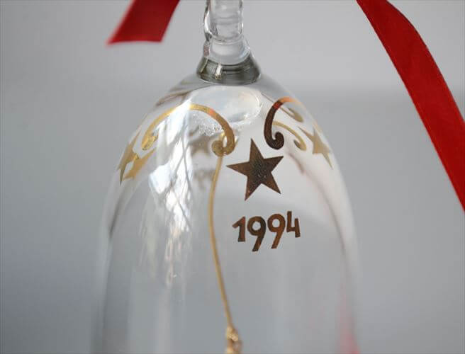 箱付き Royal Copenhagen 1994 ガラスのベル クリスマスオーナメント ロイコペ ロイヤルコペンハーゲン インテリア ディスプレイ 北欧 ヴィンテージ_251209