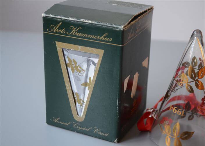 箱付き Royal Copenhagen 1994 ガラスのクリスマスオーナメント ロイコペ ロイヤルコペンハーゲン インテリア ディスプレイ 北欧 ヴィンテージ_251209