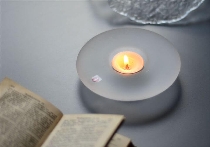 iittala イッタラ Nappi ガラス キャンドルホルダー フロストホワイト ナッピ トレー Markku Salo 北欧 フィンランド ヴィンテージ