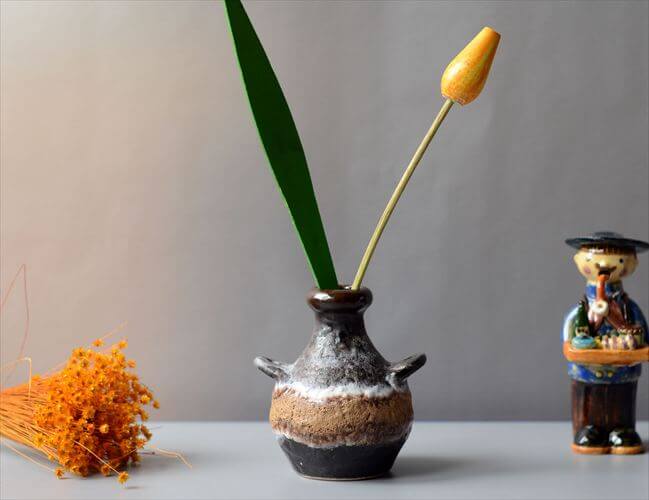 ドイツ製 Dumler&Breiden FatLava 陶器の花瓶 ファットラバー 一輪挿し ミッドセンチュリー期 フラワーベース ヴィンテージ