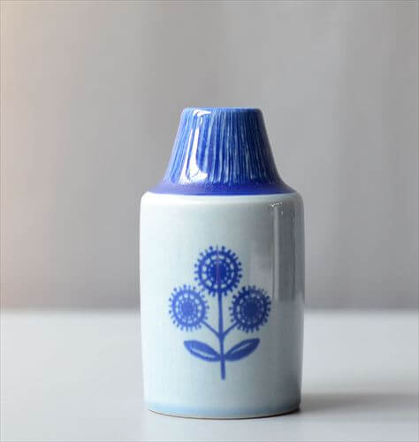 デンマーク製 SOHOLM かわいい絵付けの花瓶 北欧 花器 スーホルム 一輪挿し フラワーベース ヴィンテージ