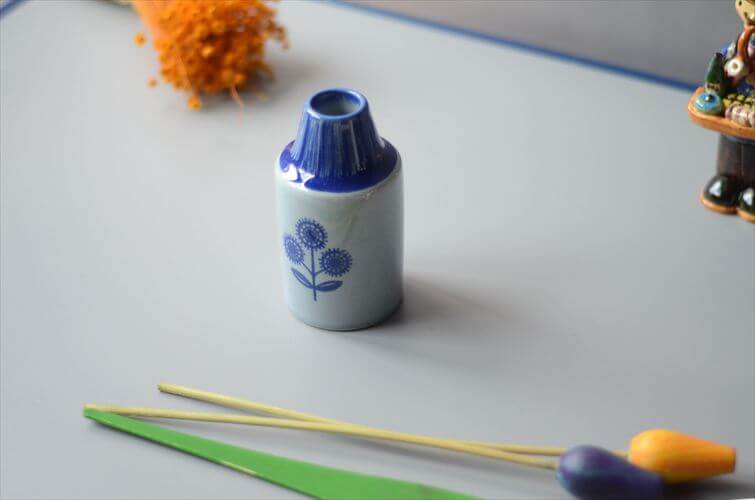 デンマーク製 SOHOLM かわいい絵付けの花瓶 北欧 花器 スーホルム 一輪挿し フラワーベース ヴィンテージ
