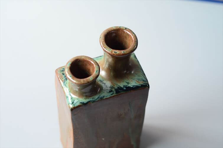 ドイツから Art Bizarre Pottery Vase ユニークなフォルムの花瓶 花器 ミッドセンチュリー フラワーベース アンティーク
