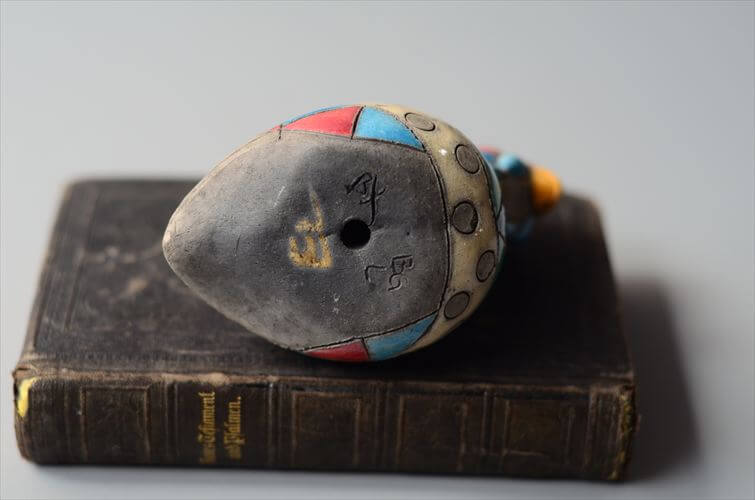南アフリカの楽焼 カラフルなホロホロ鳥 Raku pottery Guinea Fowl 陶器 オブジェ フィギュア アンティーク
