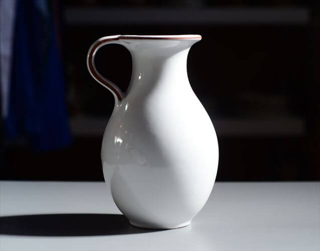 ドイツ製 Marei Keramik かわいいリーフ模様の陶器の花瓶 花器 ミッドセンチュリー フラワーベース ヴィンテージ