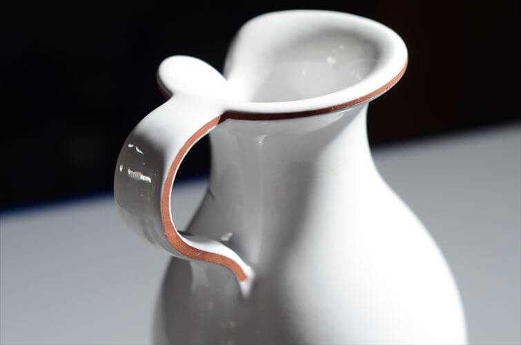 ドイツ製 Marei Keramik かわいいリーフ模様の陶器の花瓶 花器 ミッドセンチュリー フラワーベース ヴィンテージ