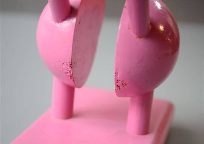 フィンランド製 aarikka 木製 小鳥のペーパーナプキンホルダー ピンク オブジェ フィギュア 置物 アーリッカ インテリア ヴィンテージ アンティーク_260216