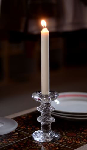 フィンランド製 Iittala Festivo ガラスキャンドルホルダー 12cm イッタラ フェスティボ Timo Sarpaneva 北欧 ヴィンテージ アンティーク