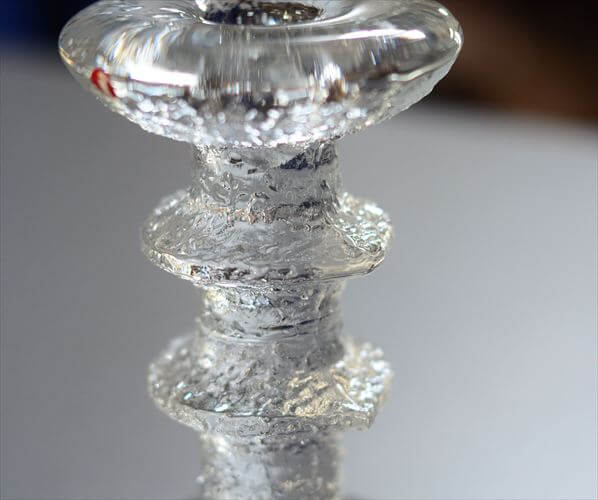 フィンランド製 Iittala Festivo ガラスキャンドルホルダー 12cm イッタラ フェスティボ Timo Sarpaneva 北欧 ヴィンテージ アンティーク