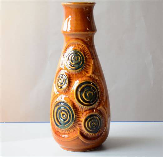ドイツ製 ヴィンテージ Bay Keramik Vase 花瓶 花器 ファットラバー ミッドセンチュリー フラワーベース アンティーク_260305
