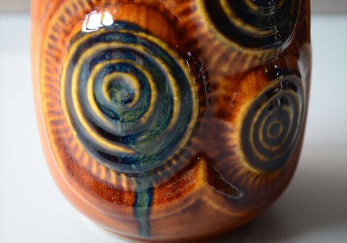 ドイツ製 ヴィンテージ Bay Keramik Vase 花瓶 花器 ファットラバー ミッドセンチュリー フラワーベース アンティーク_260305