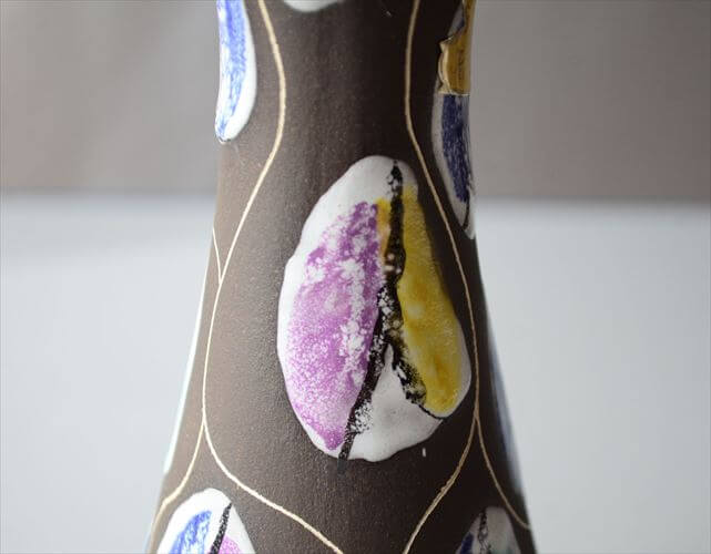 ドイツ製 ヴィンテージ Bay Keramik Vase 花瓶 花器 ファットラバー ミッドセンチュリー フラワーベース アンティーク_260305