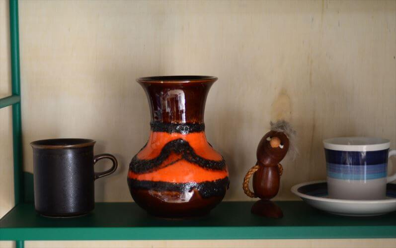 ドイツ製 ヴィンテージ Bay Keramik Vase 花瓶 花器 ファットラバー ミッドセンチュリー フラワーベース アンティーク_260305