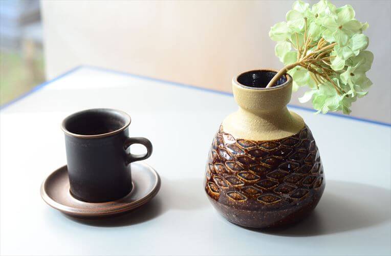 デンマーク製 SOHOLM 陶器の花瓶 Einar Johansen 北欧　花器 スーホルム 一輪挿し フラワーベース アンティーク ヴィンテージ_260311
