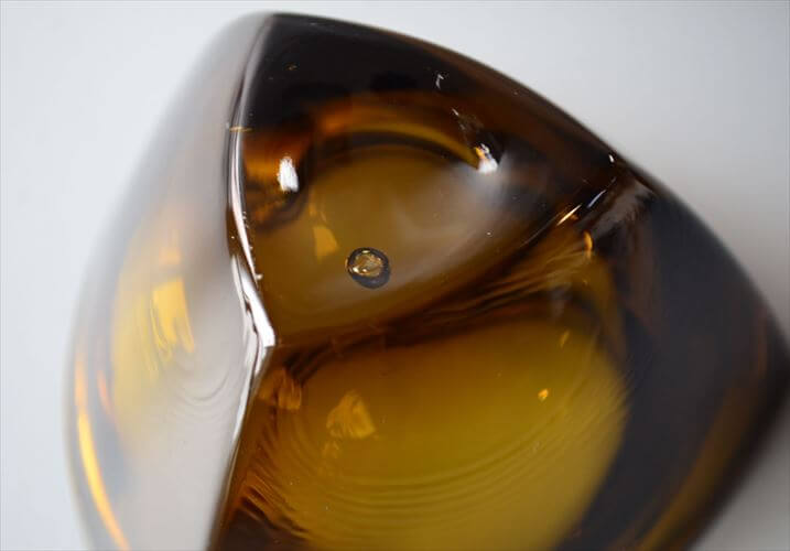 フィンランド製 NUUTAJARVI Bulles Eye ガラス トレー ボウル Kaj Franck カイ・フランク ヌータヤルヴィ 北欧 ガラス アンティーク_260324
