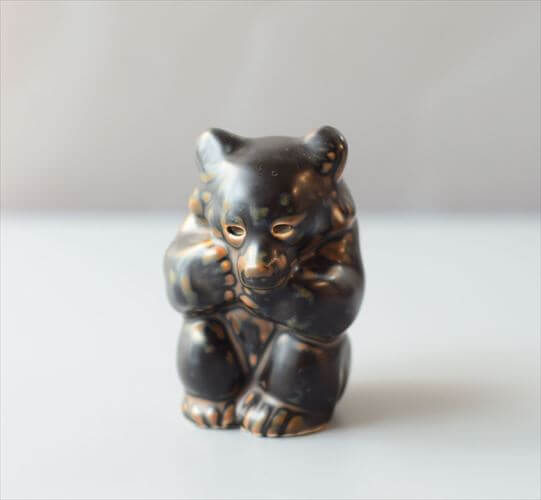 Royal Copenhagen 陶器 くまのオブジェ Knud Kyhn クマ ロイコペ ロイヤルコペンハーゲン インテリア ディスプレイ 北欧 ヴィンテージ_250326