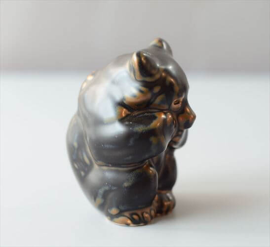 Royal Copenhagen 陶器 くまのオブジェ Knud Kyhn クマ ロイコペ ロイヤルコペンハーゲン インテリア ディスプレイ 北欧 ヴィンテージ_250326