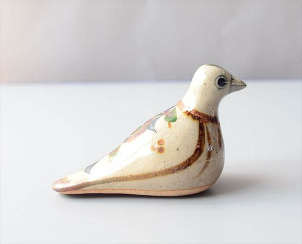 Tonala Mexican Pottery  かわいい小鳥 メキシコ民芸 トナラ焼 バード オブジェ 鳥 bird フィギュア ヴィンテージ アンティーク_240426