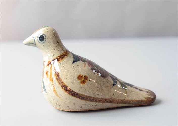 Tonala Mexican Pottery  かわいい小鳥 メキシコ民芸 トナラ焼 バード オブジェ 鳥 bird フィギュア ヴィンテージ アンティーク_240426