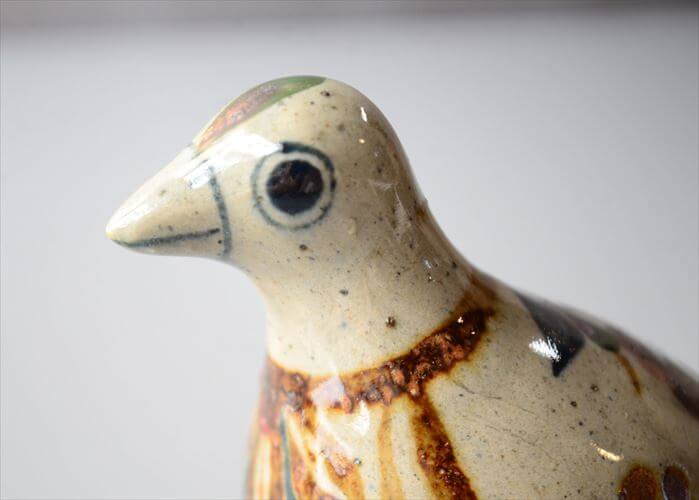 Tonala Mexican Pottery  かわいい小鳥 メキシコ民芸 トナラ焼 バード オブジェ 鳥 bird フィギュア ヴィンテージ アンティーク_240426