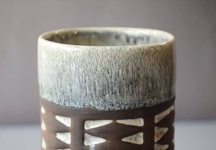 1960～70年代 デンマーク製 Frank Keramik Denmark 花瓶 北欧 花器 一輪挿し フラワーベース ヴィンテージ_260409