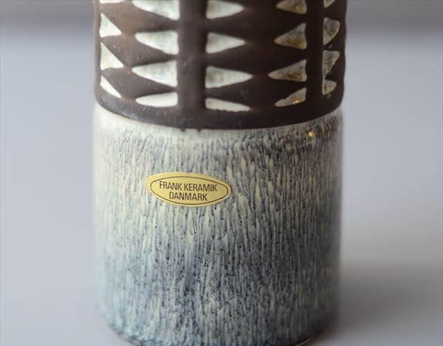 1960～70年代 デンマーク製 Frank Keramik Denmark 花瓶 北欧 花器 一輪挿し フラワーベース ヴィンテージ_260409