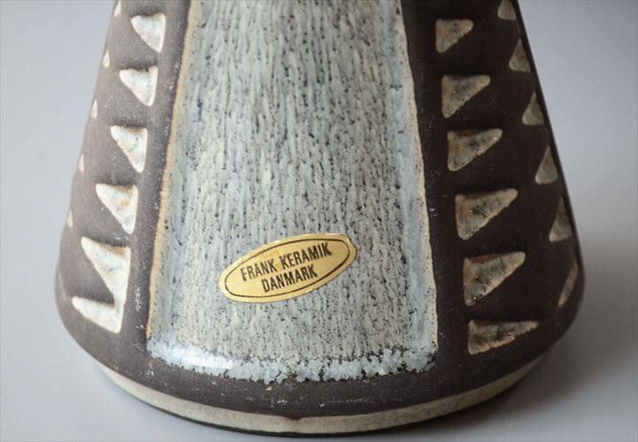 1960～70年代 デンマーク製 Frank Keramik Denmark 花瓶 北欧 花器 一輪挿し フラワーベース ヴィンテージ_260409