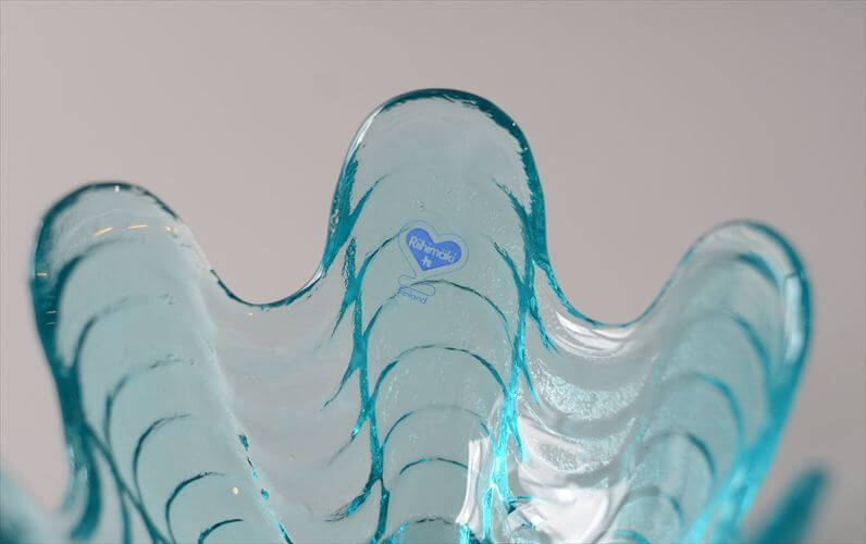 フィンランド製 Riihimaki Glass Koralli ガラスのキャンドルホルダー Nanny Still 北欧 小物入れ 花瓶 リーヒマキ フラワーベース ヴィンテージ_260409