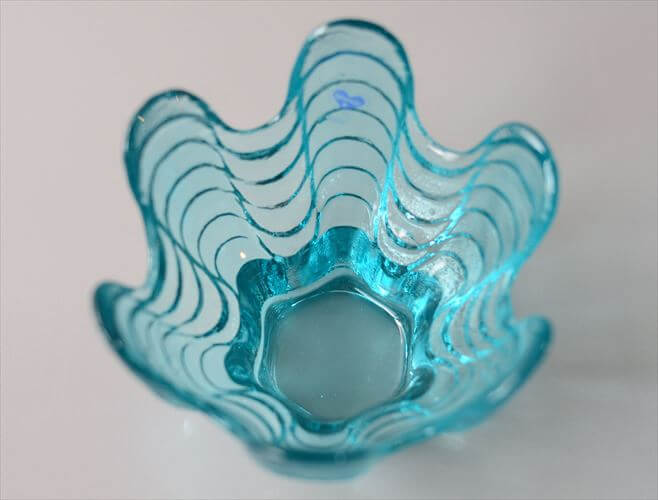 フィンランド製 Riihimaki Glass Koralli ガラスのキャンドルホルダー Nanny Still 北欧 小物入れ 花瓶 リーヒマキ フラワーベース ヴィンテージ_260409