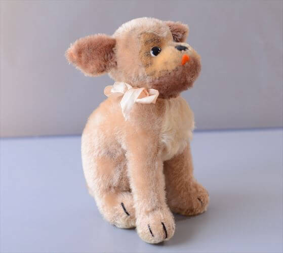 1960-77年代 ドイツ製 Steiff お座りイヌ Mopsy ぬいぐるみ シュタイフ ドール フィギュア アンティーク ヴィンテージ_260410