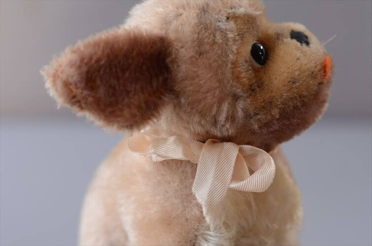 1960-77年代 ドイツ製 Steiff お座りイヌ Mopsy ぬいぐるみ シュタイフ ドール フィギュア アンティーク ヴィンテージ_260410