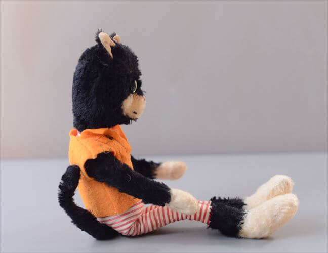 ドイツ製 Schuco bigobello かわいい黒猫 ぬいぐるみ シュコ社 ビゴベロ ドール フィギュア アンティーク ヴィンテージ_260410