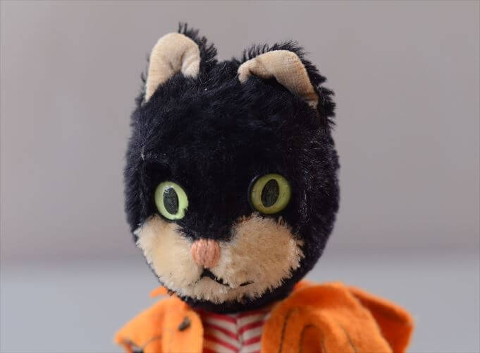 ドイツ製 Schuco bigobello かわいい黒猫 ぬいぐるみ シュコ社 ビゴベロ ドール フィギュア アンティーク ヴィンテージ_260410
