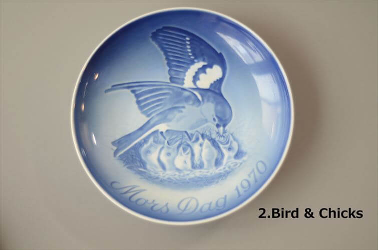 1970年代 デンマーク製 B&G マザーズデー記念プレート 絵皿 陶板 リス シロクマ 小鳥 モチーフ 北欧 アンティーク ヴィンテージ