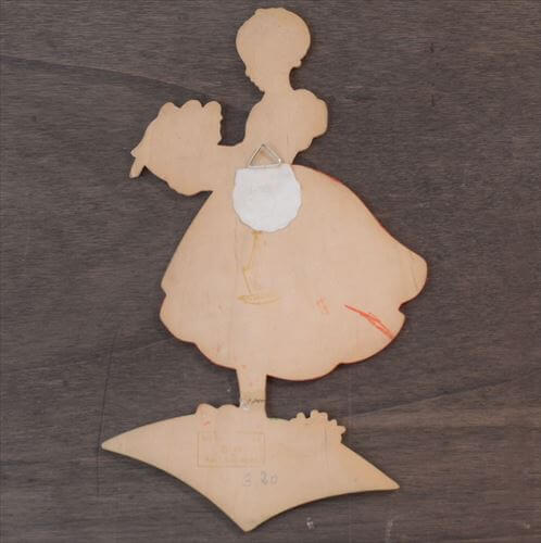 西ドイツ製 Mertens kunst かわいい女の子の 木製 壁掛け ウォールデコ メルテンス ヴィンテージ アンティーク_260415