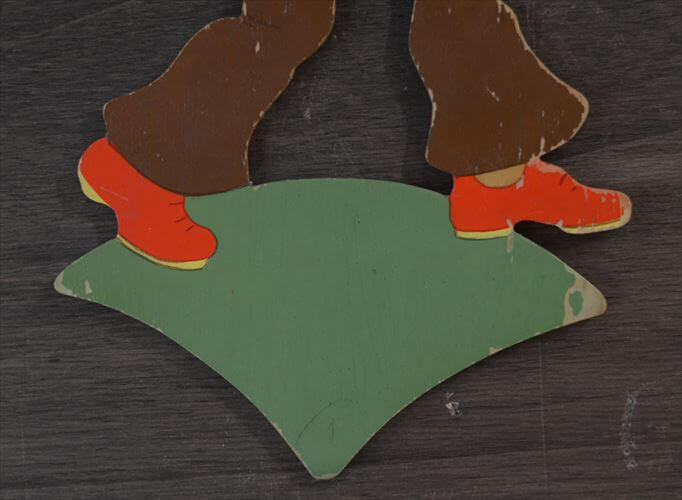 西ドイツ製 Mertens kunst アヒルを抱いた少年 木製 壁掛け ウォールデコ グリム童話 メルテンス ヴィンテージ アンティーク_260415