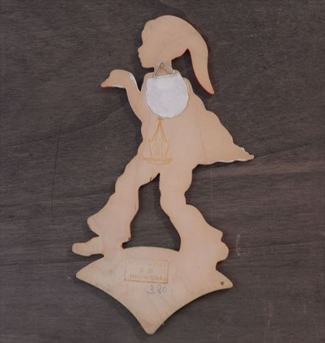 西ドイツ製 Mertens kunst アヒルを抱いた少年 木製 壁掛け ウォールデコ グリム童話 メルテンス ヴィンテージ アンティーク_260415