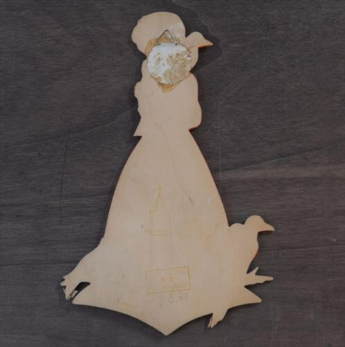 西ドイツ製 Mertens kunst カラスを可愛がる女の子 木製 壁掛け ウォールデコ グリム童話 メルテンス ヴィンテージ アンティーク_260415