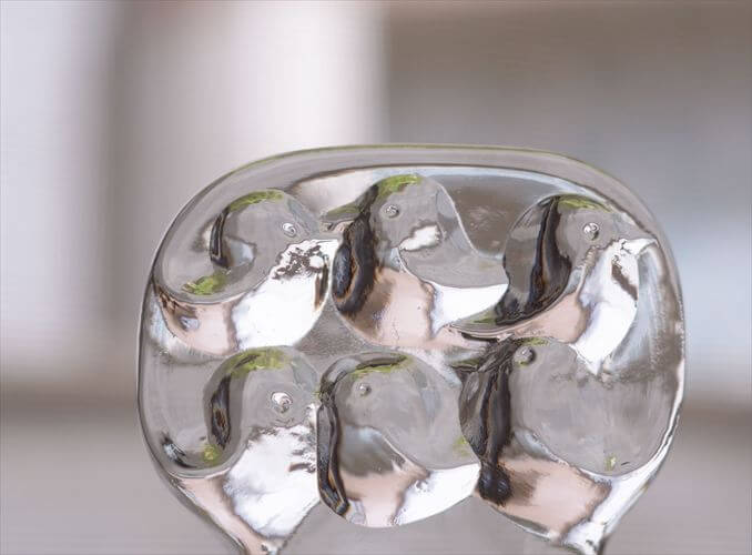 フィンランド製 iittala Lintupuu 小鳥の木 ガラス オブジェ イッタラ Jorma Vennola ペーパーウェイト 北欧 アンティーク ヴィンテージ