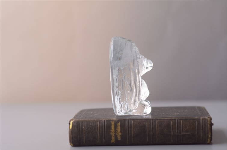 スウェーデン製 Bergdala Glasbruk かわいいガラスのトロール オブジェ ベルグダラ 北欧 アンティーク ヴィンテージ