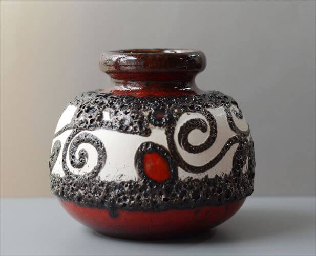 ドイツ製 ヴィンテージ Scheurichと思われる Fat Lava Vase 花瓶 ファットラバー ミッドセンチュリー フラワーベース アンティーク