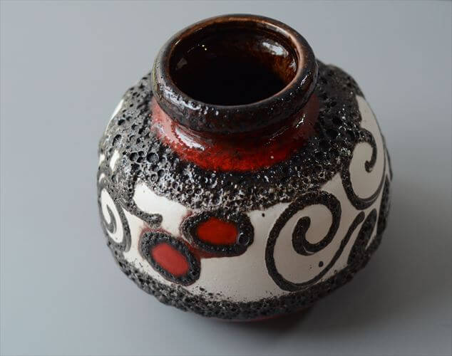 ドイツ製 ヴィンテージ Scheurichと思われる Fat Lava Vase 花瓶 ファットラバー ミッドセンチュリー フラワーベース アンティーク