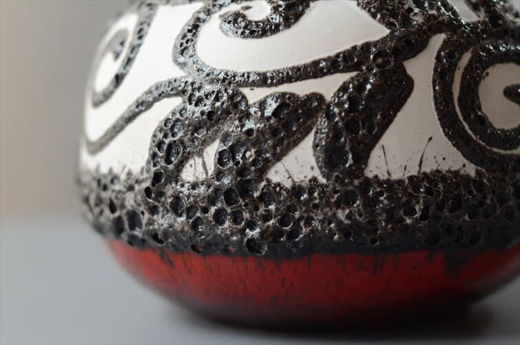ドイツ製 ヴィンテージ Scheurichと思われる Fat Lava Vase 花瓶 ファットラバー ミッドセンチュリー フラワーベース アンティーク
